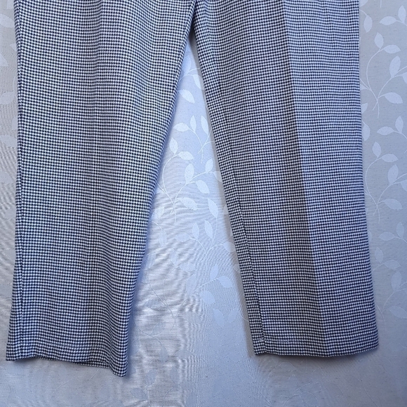 Vintage 90s Lee Houndstooth Tapered Leg Trouser Pants Black White Plus 16 - Picture 6 of 16